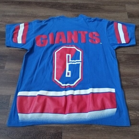 Vintage New York Giants T Shirt Adult L 90s Salem Sportswear All Over Print NFL - Picture 5 of 5